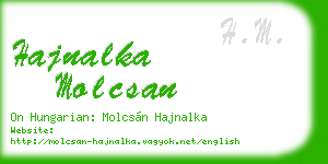hajnalka molcsan business card