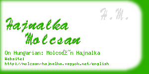 hajnalka molcsan business card